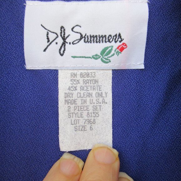 Offer$80 vintage sleeveless long dress Dress w slit in back &matching Jacket set - Picture 16 of 17